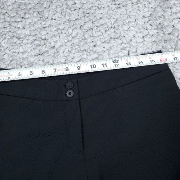 Lilith France Black Textured Dot Straight Leg Dress Pants Women's Medium - Picture 8 of 10